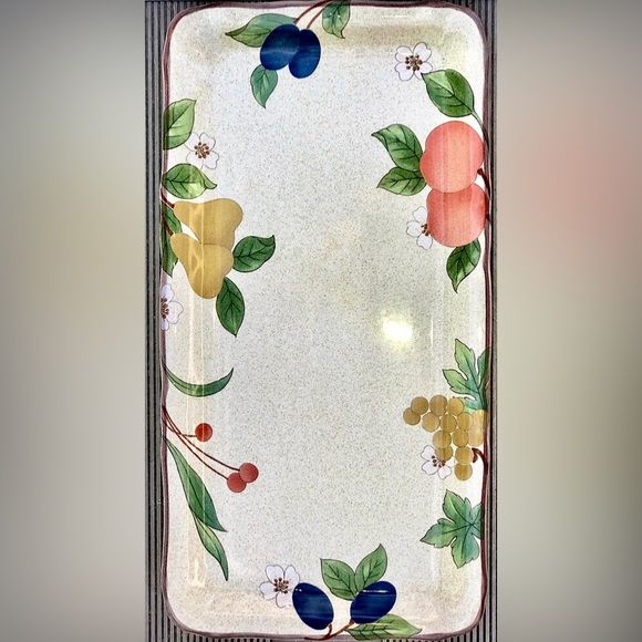 Retired MIKASA Country Classics FRUIT PANORAMA Rectangular Sandwich Plate - Picture 10 of 10